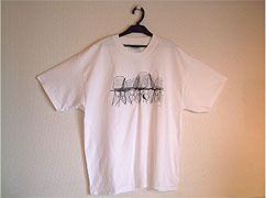 T-shirts/wire chairs/white